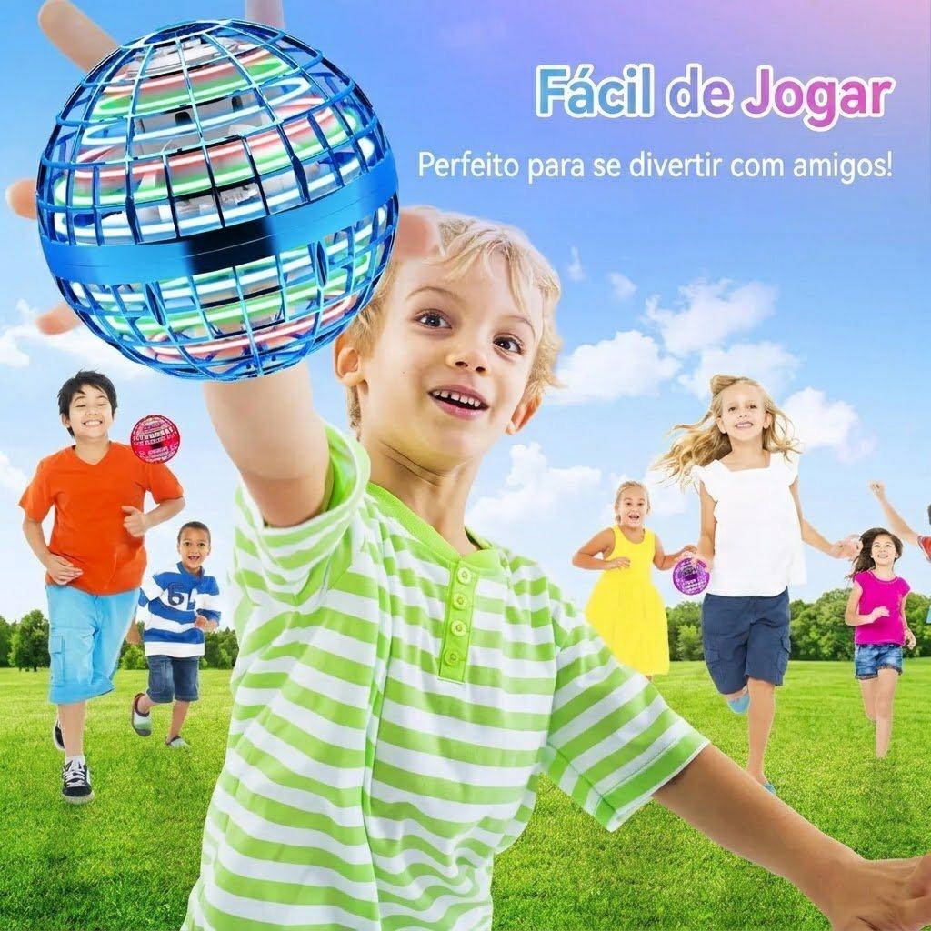 Brinquedo Bola Voadora Inteligente Com Sensor LED Spinner Flying Ball Drone Boomerang RGB Kizumba