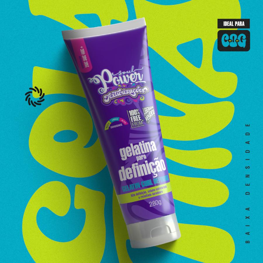 Gelatina Para Definição Texturizações Soul Power - Alta Definição E Volume Estruturado - 280g