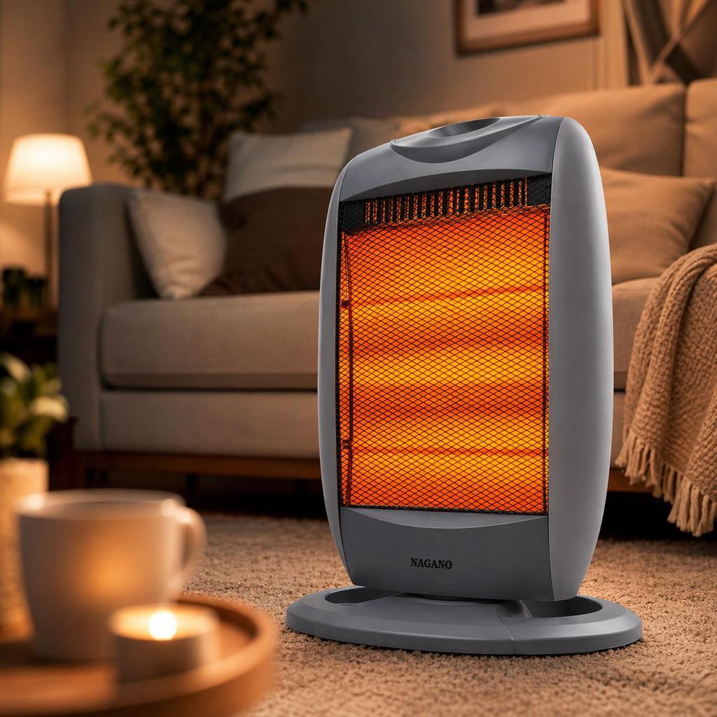 Aquecedor Domestico Halógeno 1200w Com Proteção Superaquecimento 220v