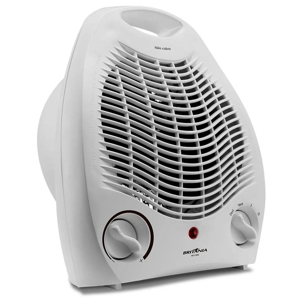 Aquecedor Elétrico Britânia Ab1100n 127V 2 Em 1 Com 3 Níveis De Potência 1500w Temperatura Ajustável