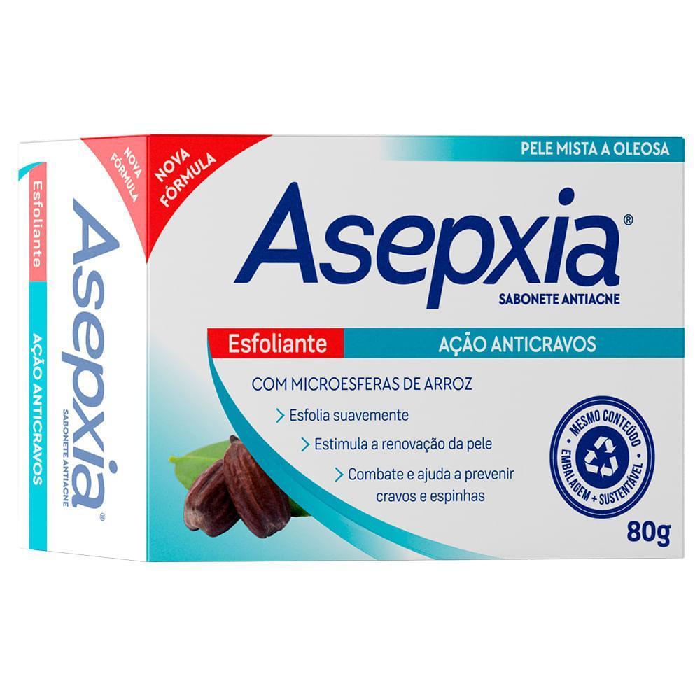 Sabonete Facial Esfoliante Antiacne E Anticravos Asepxia 80g