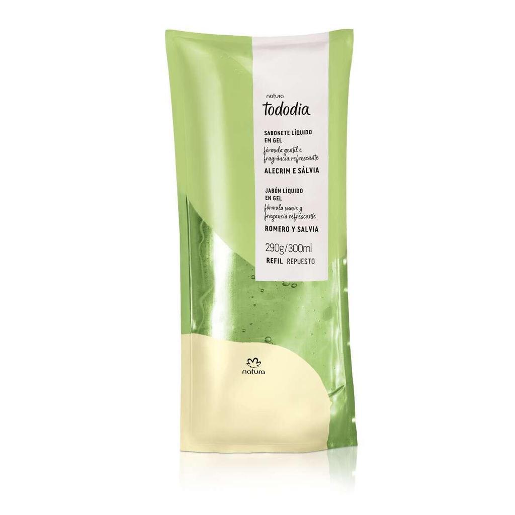 Refil Sabonete Líquido Em Gel Tododia Alecrim E Sálvia 300ml