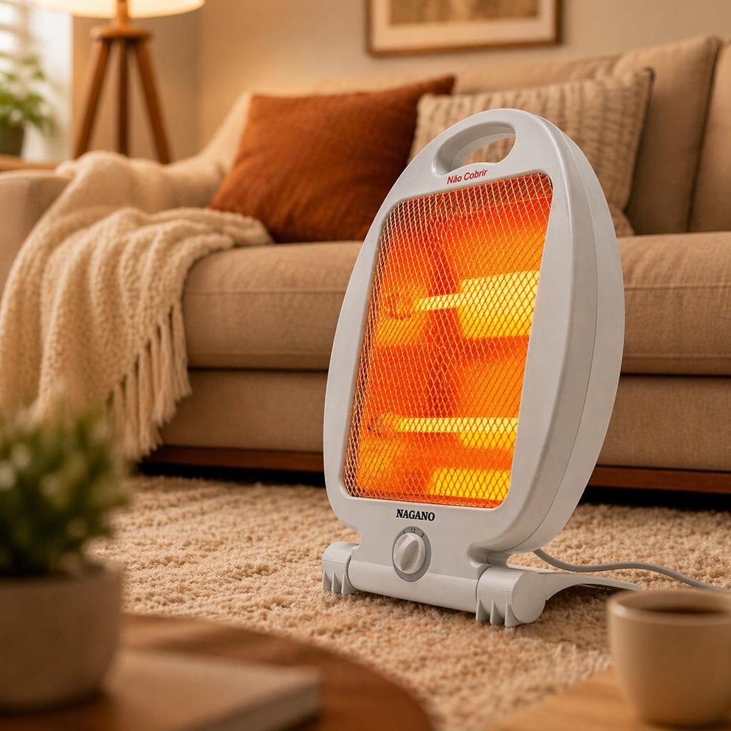 Aquecedor Domestico Quartzo 800w Com Proteção Superaquecimento 220v