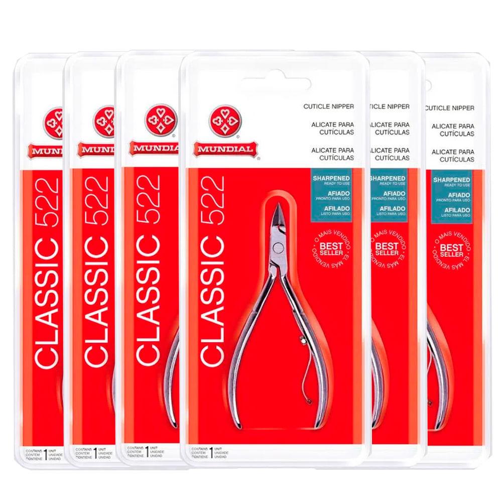 Kit Alicate Cuticula Mundial 522 10cm - 6 Unidades
