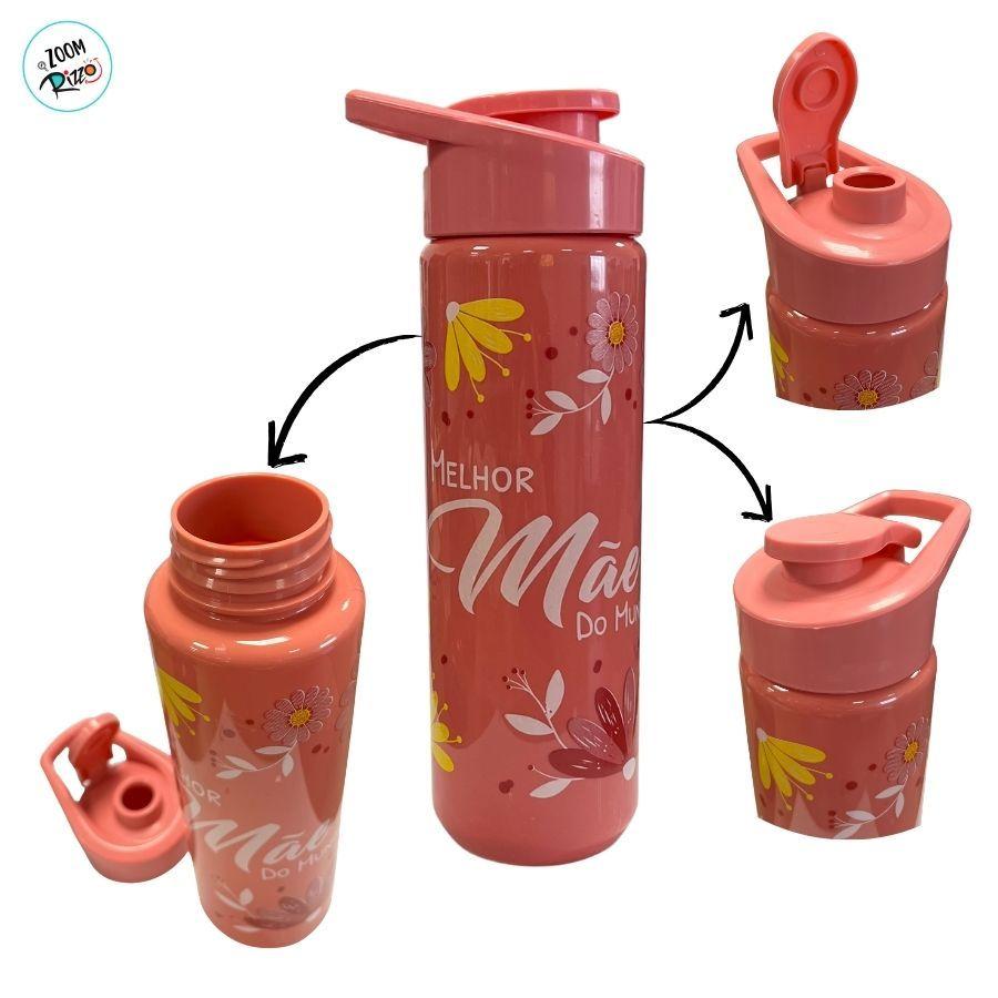 Garrafa Squeeze Body - Melhor Mãe - Rosa - 700ml - 1 Unidade - Rizzo