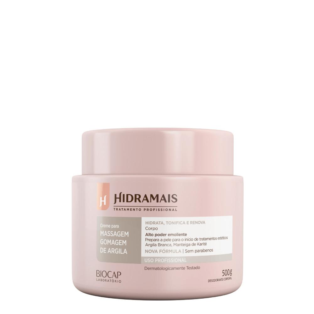 Creme Para Massagem Gomagem De Argila Branca 500g