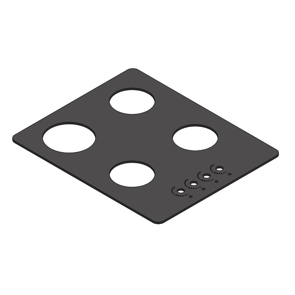 Vidro Preto Para Cooktop 4 Bocas Terim