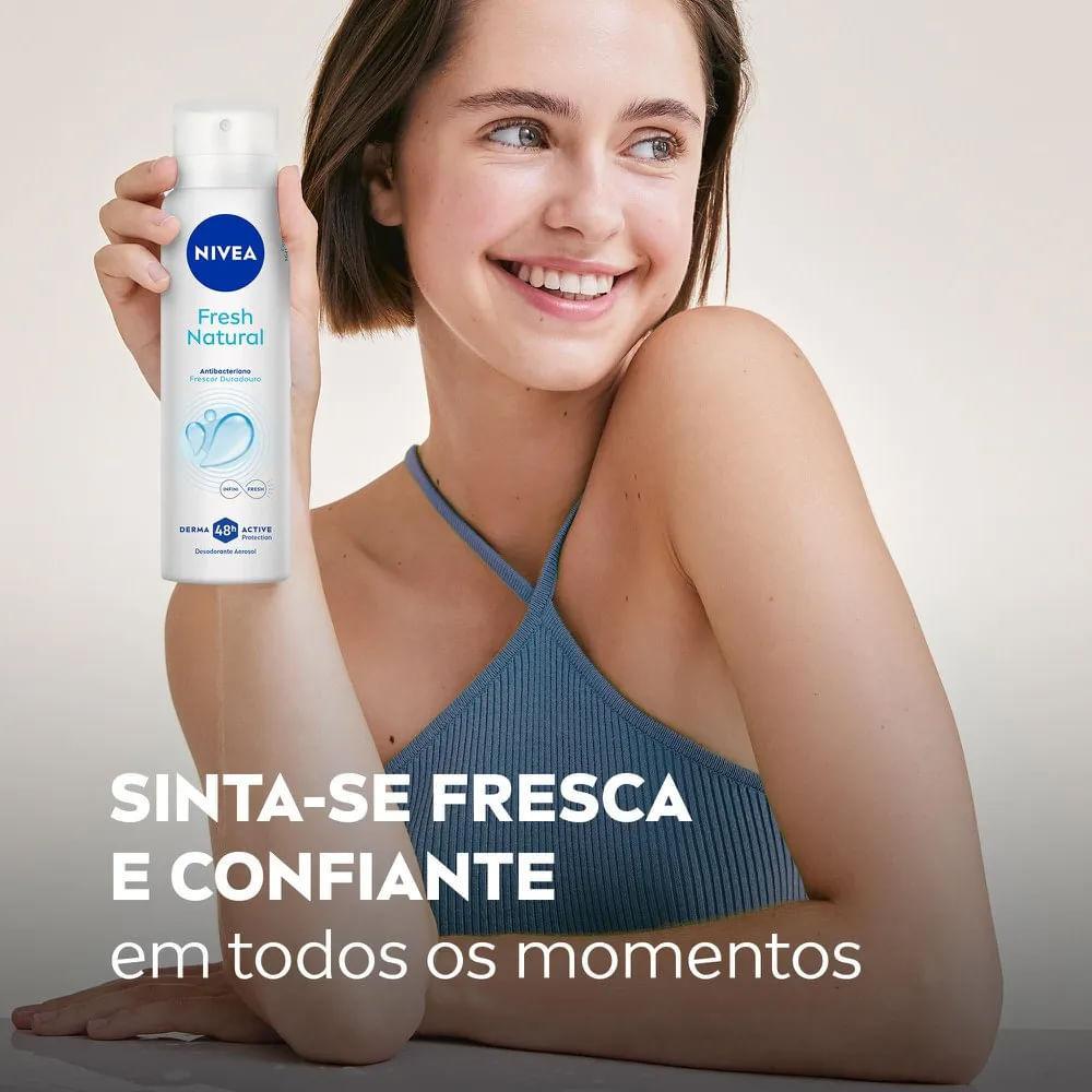 Kit Desodorante Aerosol Nivea Fresh Natural 150ml - 5 Unidades