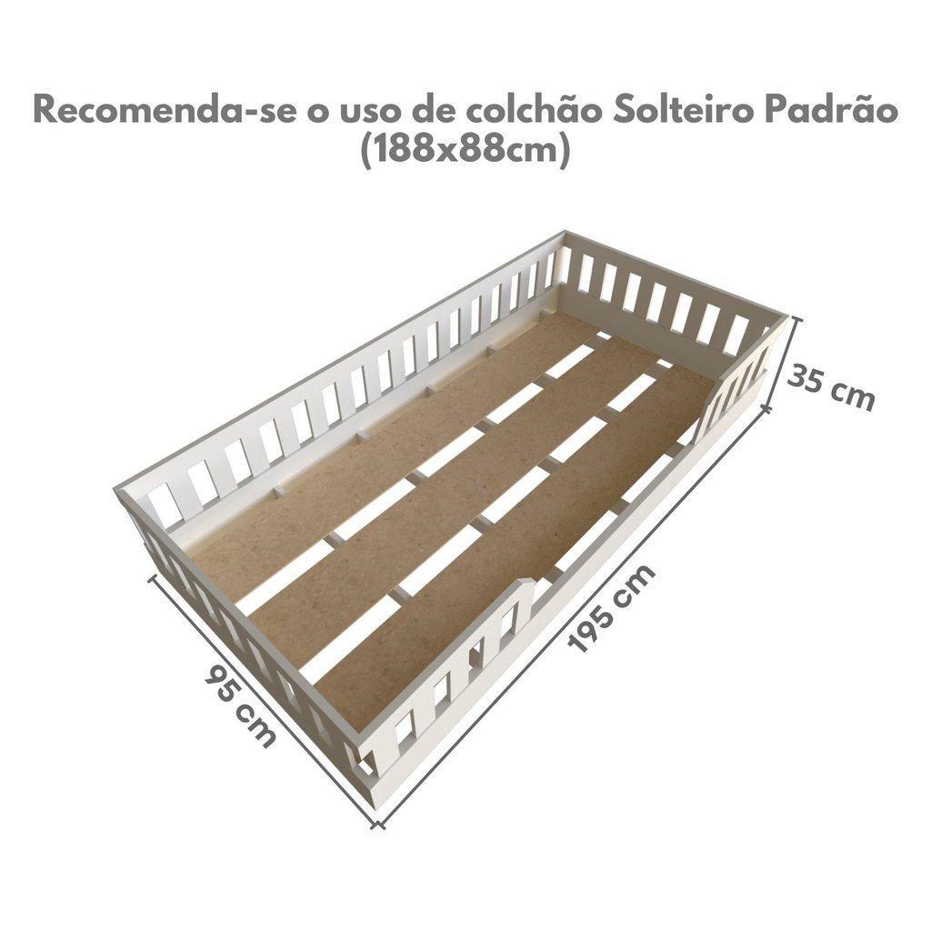 Cama Infantil Montessoriana Solteiro Cori Yescasa Branco