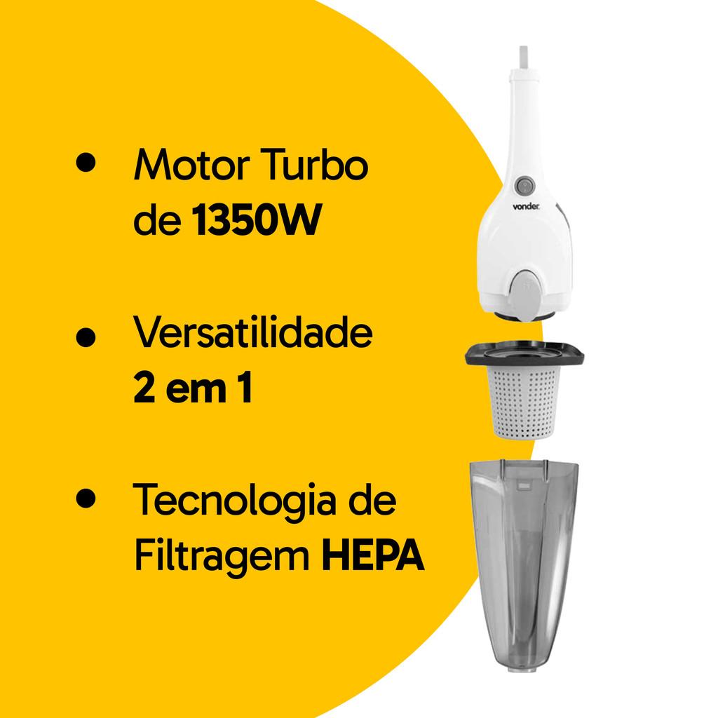 Aspirador De Pó Vertical 1350w 1L Turbo Vonder