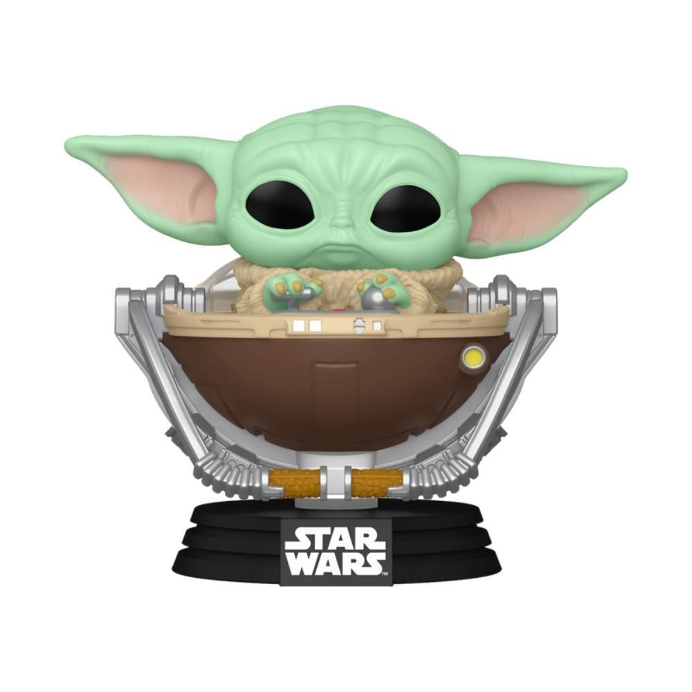 Boneco Funko Pop Star Wars Mandalorian E Grogu No Carrinho
