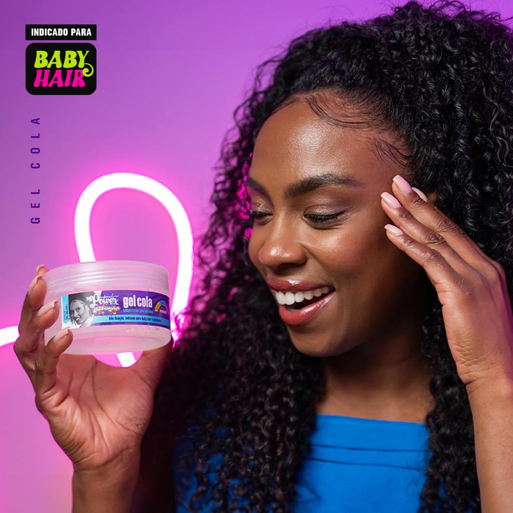 Gel Cola Texturizações Soul Power - Alta Fixação Para Penteados E Baby Hair - 250g