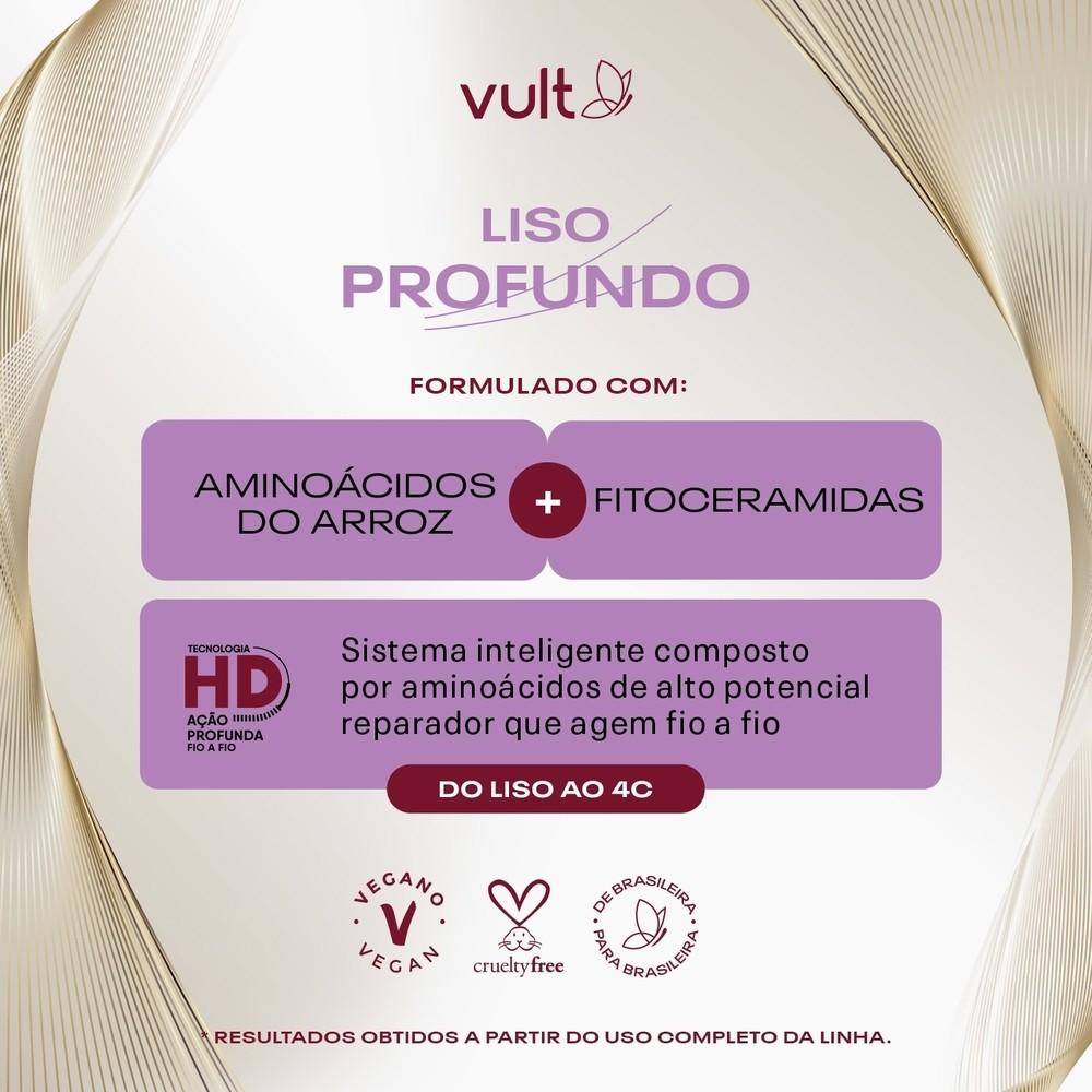 Combo Vult Cabelos Liso Profundo Shampoo 350ml + Condicionador 325ml + Máscara Capilar 250g