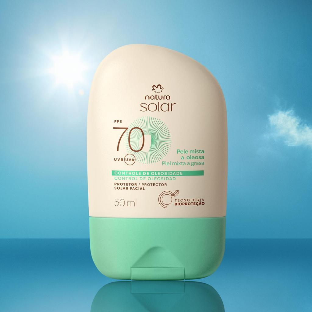 Protetor Solar Natura Facial Fps70 Pele Mista A Oleosa 50ML