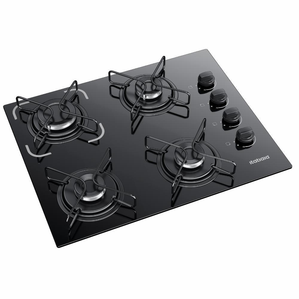 Cooktop Itatiaia Essencial 4 Bocas Vidro Temperado Preto Bivolt