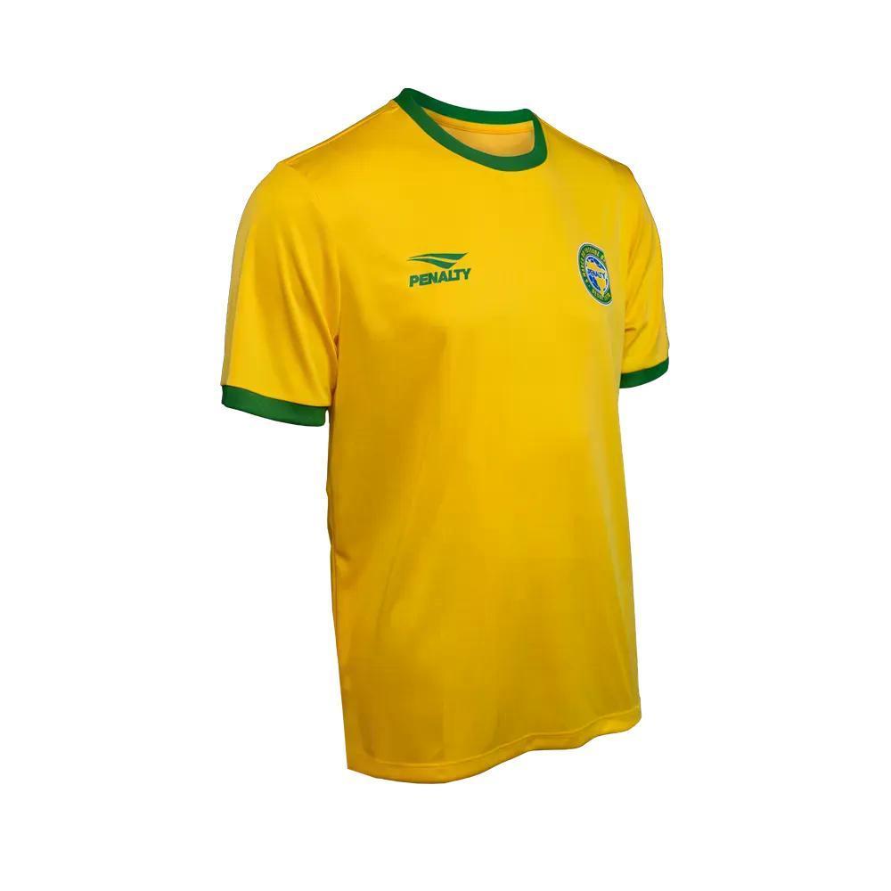 Camiseta Esportiva Juvenil Penalty Brasil 70 Leve E Respirável Para Treino E Escolinha