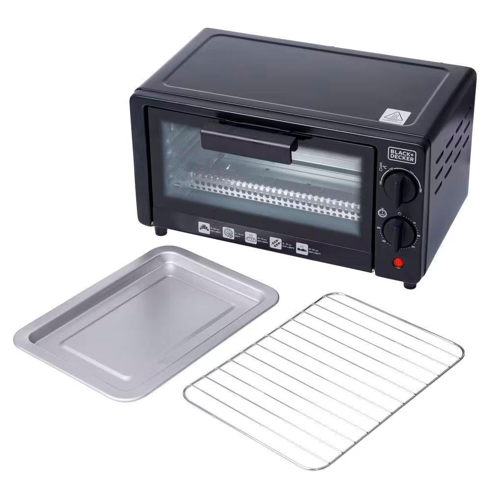Forno Eltrico FT9N 9L Timer 60min Vidro Temperado Black E Decker