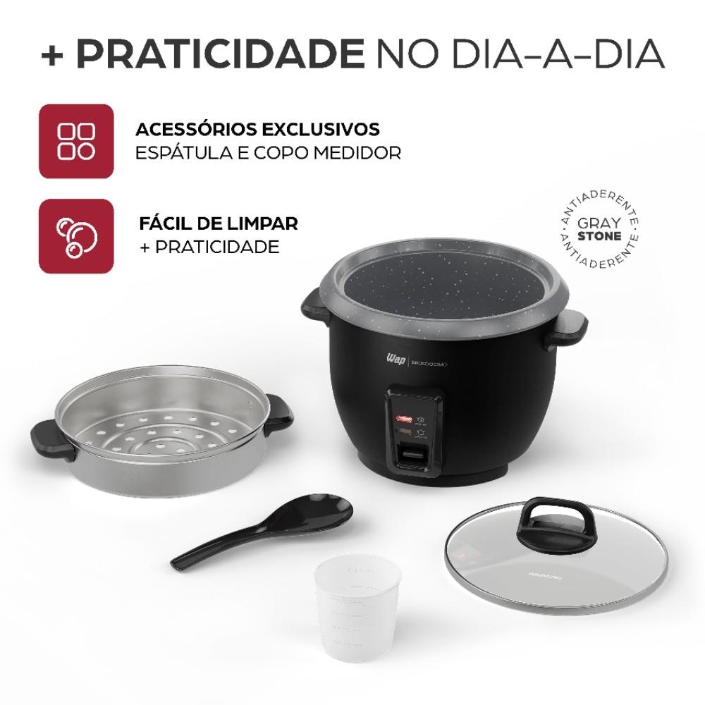 Panela De Arroz Elétrica 1 Litro Cor Preto 220V Wap