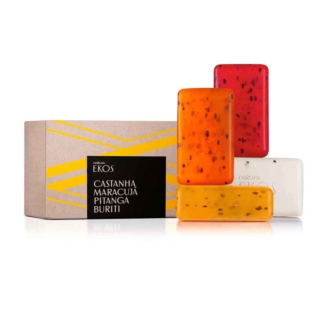 Sabonete Em Barra Esfoliante Refrescante Ekos 4un De 100g