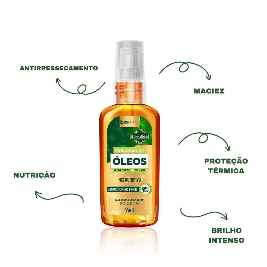 Kit Óleos Explosão Linhaça E Algodão + Abacate E Oliva Bn.cachos