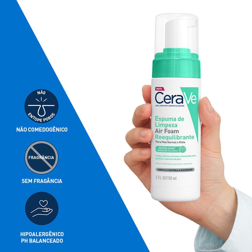 Espuma Facial Cerave Air Foam Reequilibrante Para Pele Normal E Mista 150ml