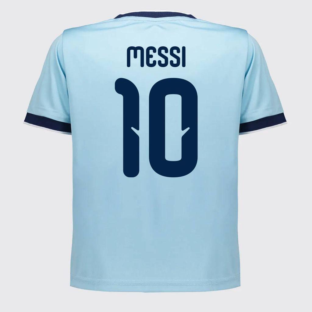 Camisa Argentina Lanes Infantil Azul 10 Messi