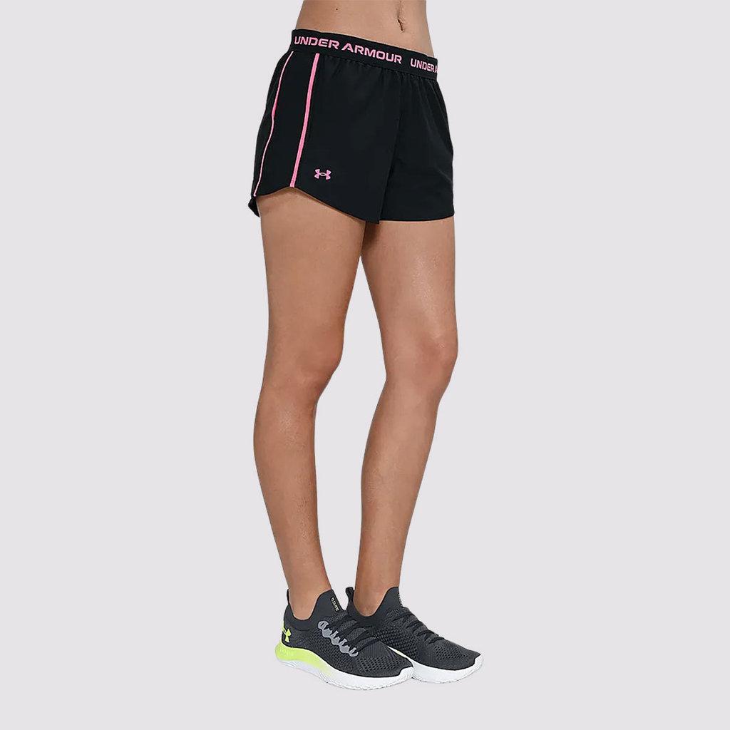 Shorts Under Armour Tech Play Up Sports Feminino Preta E Rosa