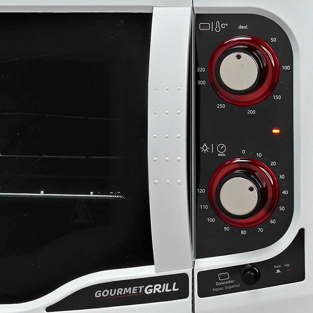 Forno Elétrico 44 Litros Fischer Gourmet Grill Bancada Branco 127v