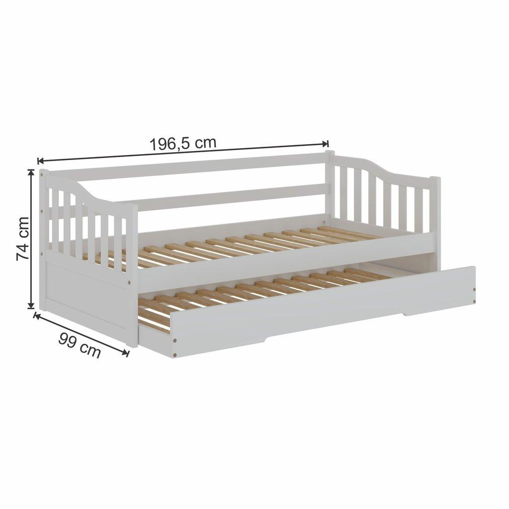 Bicama Infantil Em Madeira Maciça/mdf American Branco