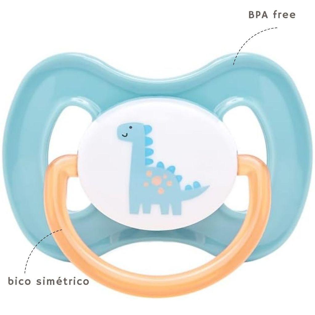 Chupeta Comfort Tam 1 Magic Dino 2un 0-6 Meses 21112 - Buba