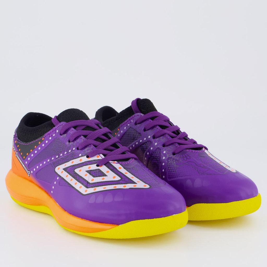 Chuteira Umbro Ultimate Jr Día De Los Muertos Futsal Juvenil Roxa