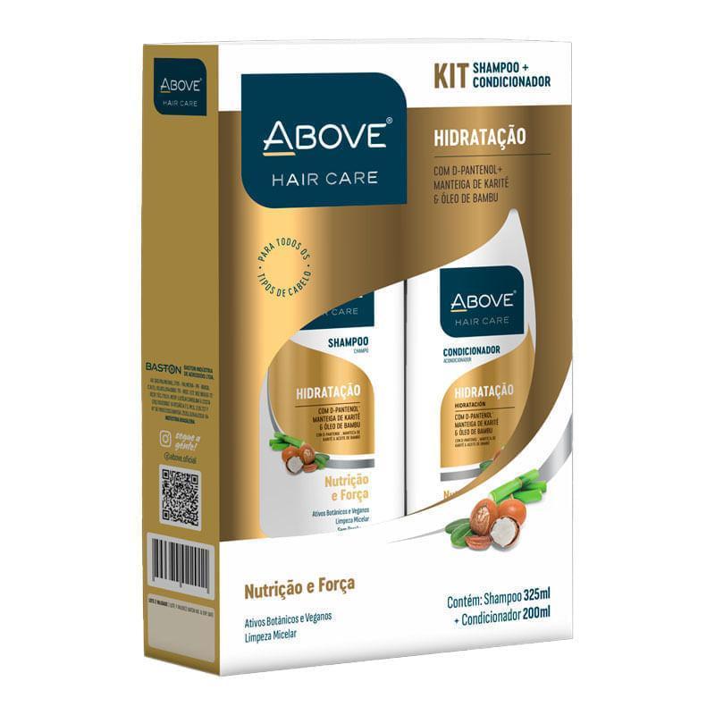 Kit Shampoo 325ml + Condicionador Hidratação Above Hair Care Nutrição E Força 200ml