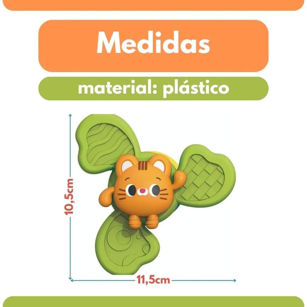 Brinquedo Spin Infantil Com Ventosa Gatinho Zippy Toys