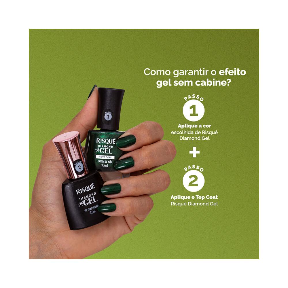 Esmalte Risqué Diamond Gel Nova Cor Costela De Adão