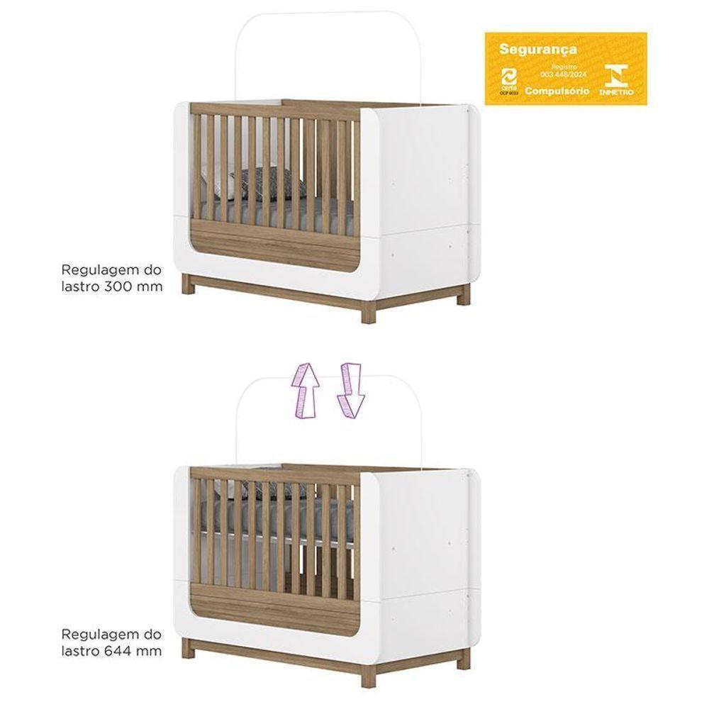 Berço Mini Cama Aconchego Branco Jequitibá - Henn
