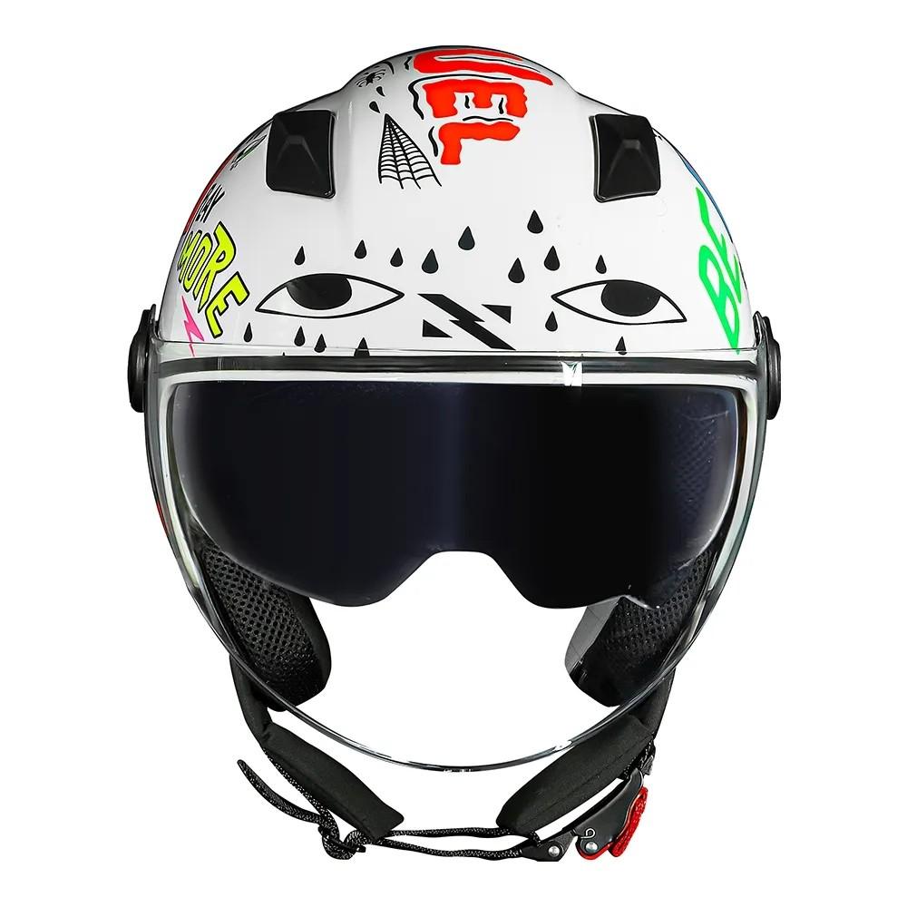 Capacete Moto Norisk Orion Sv Free Wht/Orange