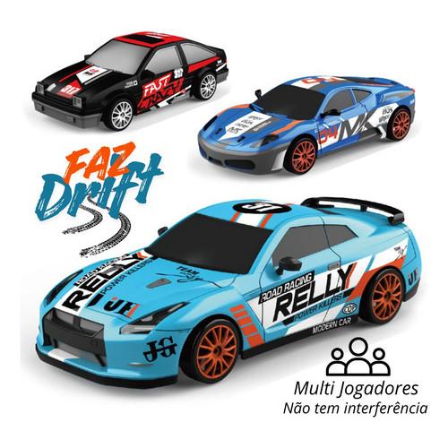 Carrinho De Controle Remoto Drift 4x4 Recarregável Pneus Cones Menino 1 24