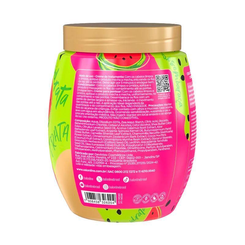 Creme De Tratamento Capilar Salon Line Cachos Dos Sonhos Multy Poderosos 3 Em 1 Melância E Mix De Óleos 1kg