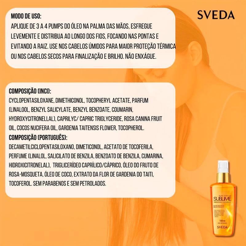 Óleo Capilar Sveda Sublime 100ml