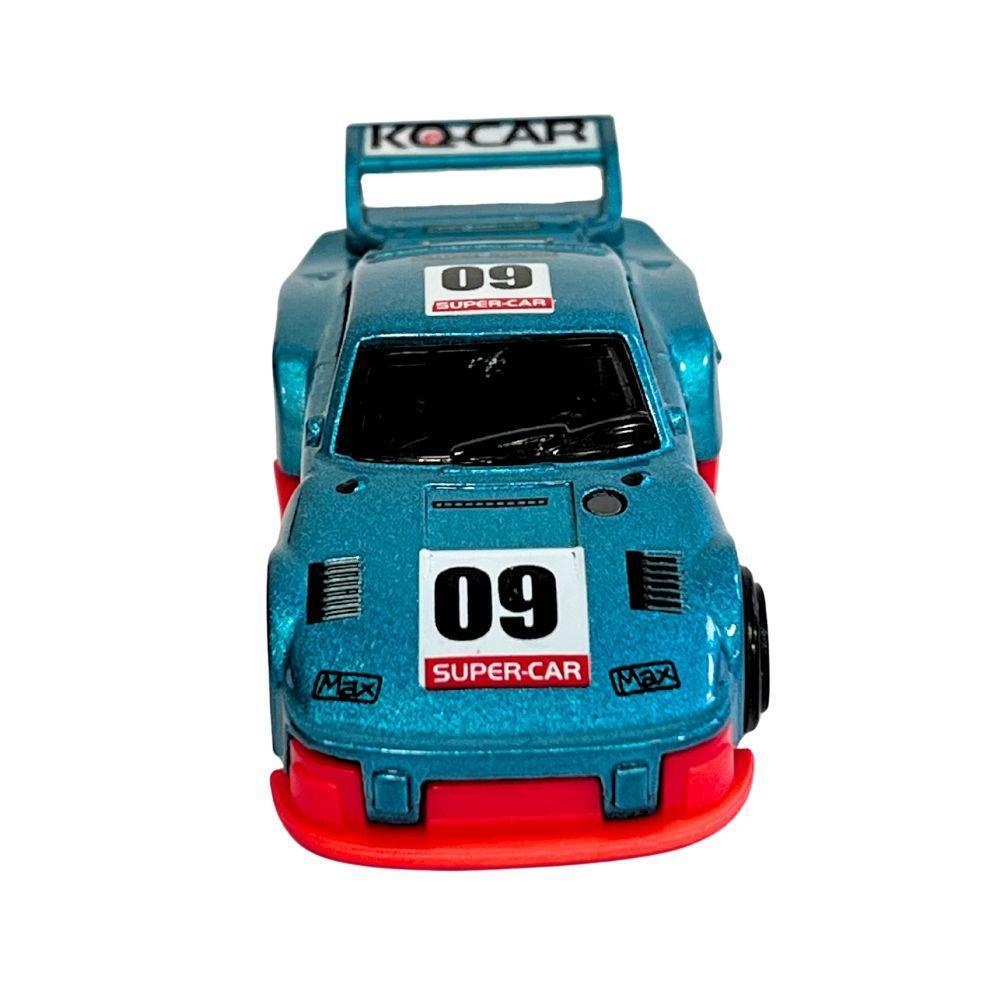 Mini Carrinho Die Cast Garagem S.a. - Corrida Azul Metálico
