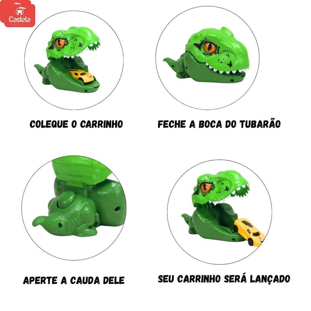 Brinquedo Lançador De Carrinho Dinossauro Radical - Castela