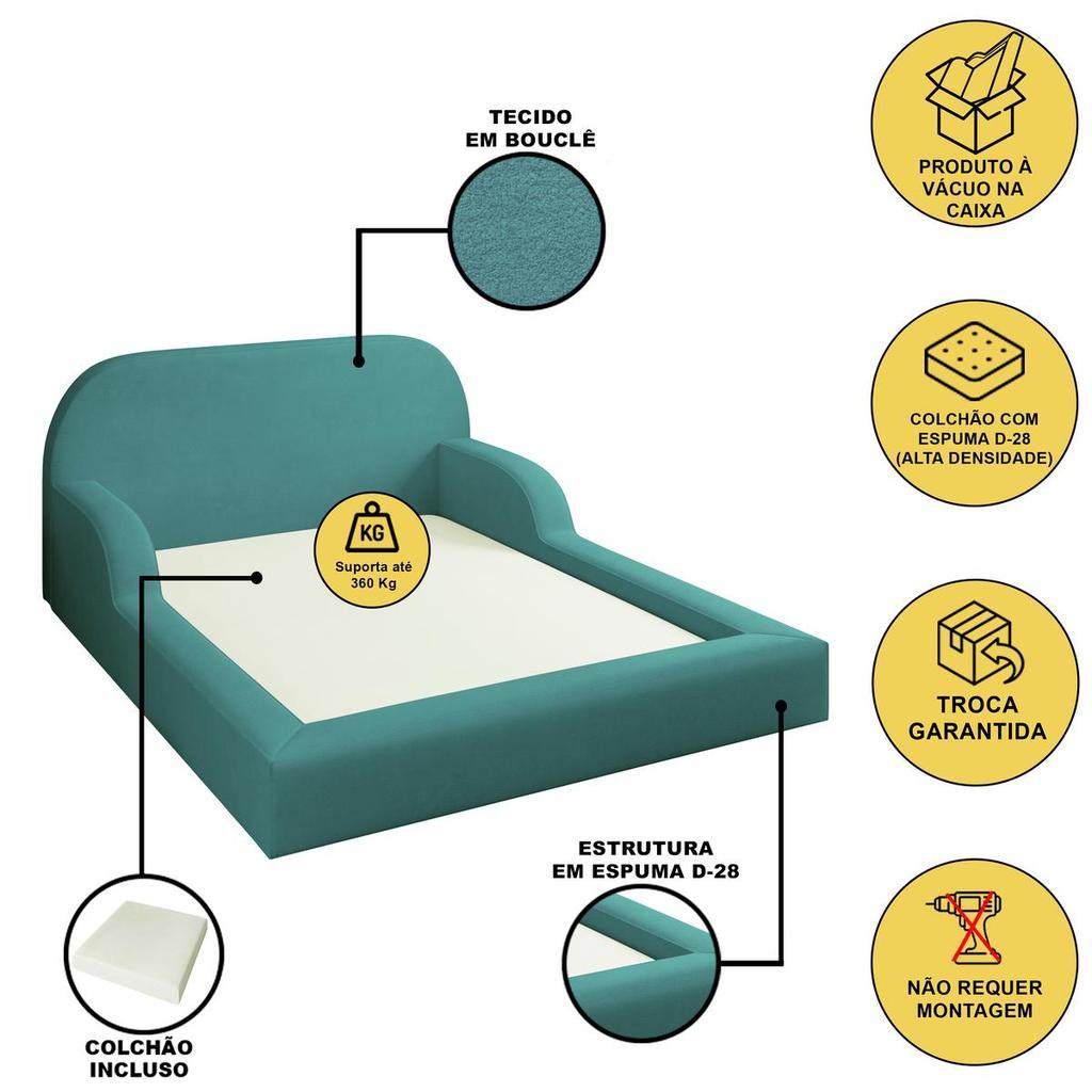 Cama Colchão Casal Montessoriana Infantil Proteção Lateral