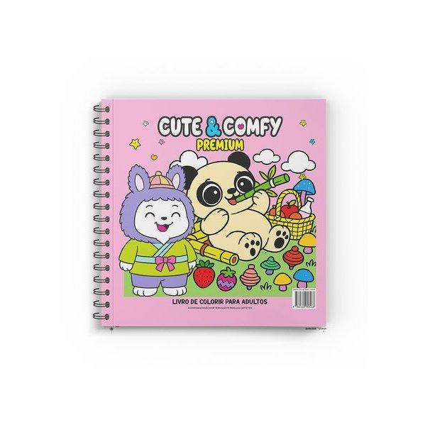 Cute Comfy Coloring Book For Adults - Premium - Livro De Colorir Adulto