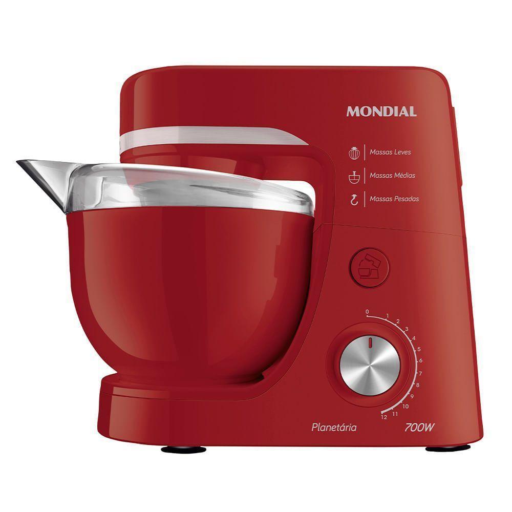 Batedeira Planetária Mondial Bp-03-r Batedeira Planetária-220v-vermelho