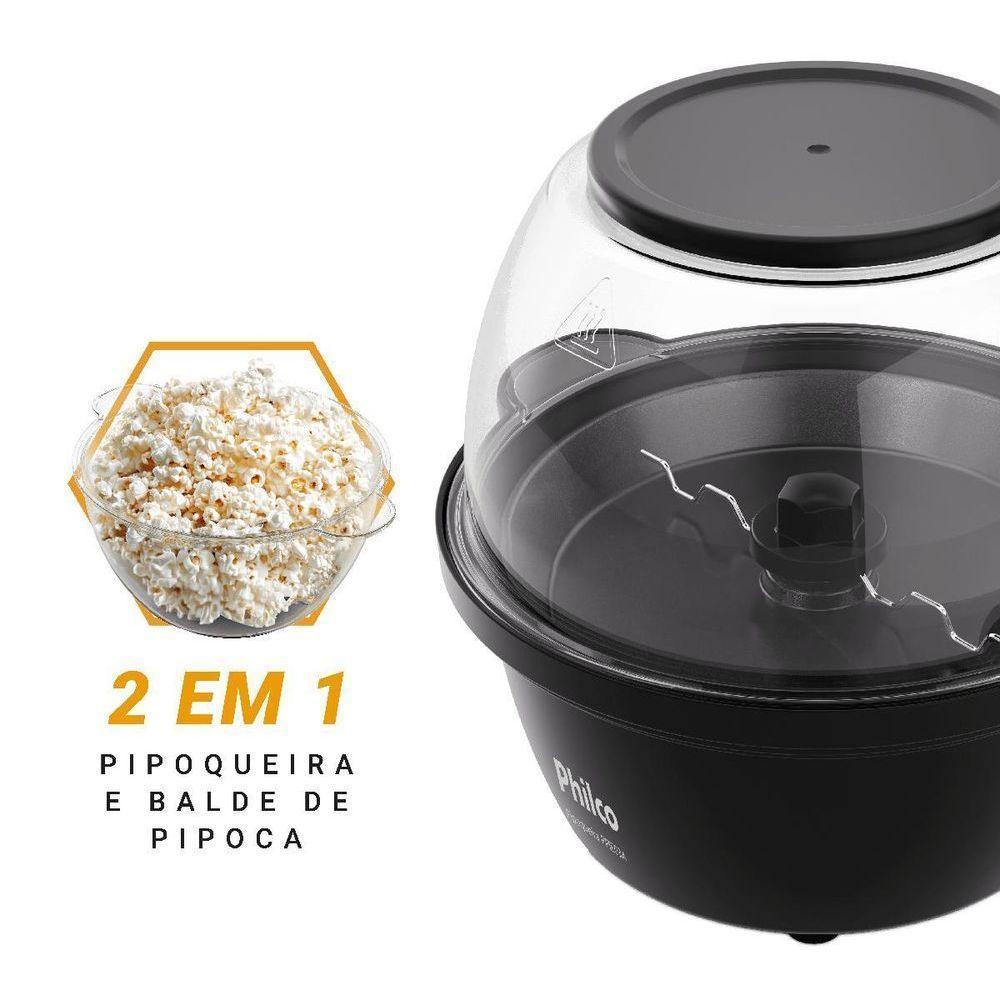 Pipoqueira Elétrica Philco 2 Em 1 Antiaderente 65g Ppie03a 220V