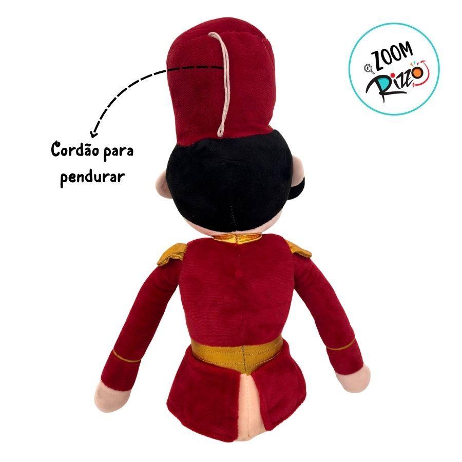 Soldadinho De Chumbo De Pelúcia - Vermelho E Preto - 50cm - 1 Unidade - Rizzo