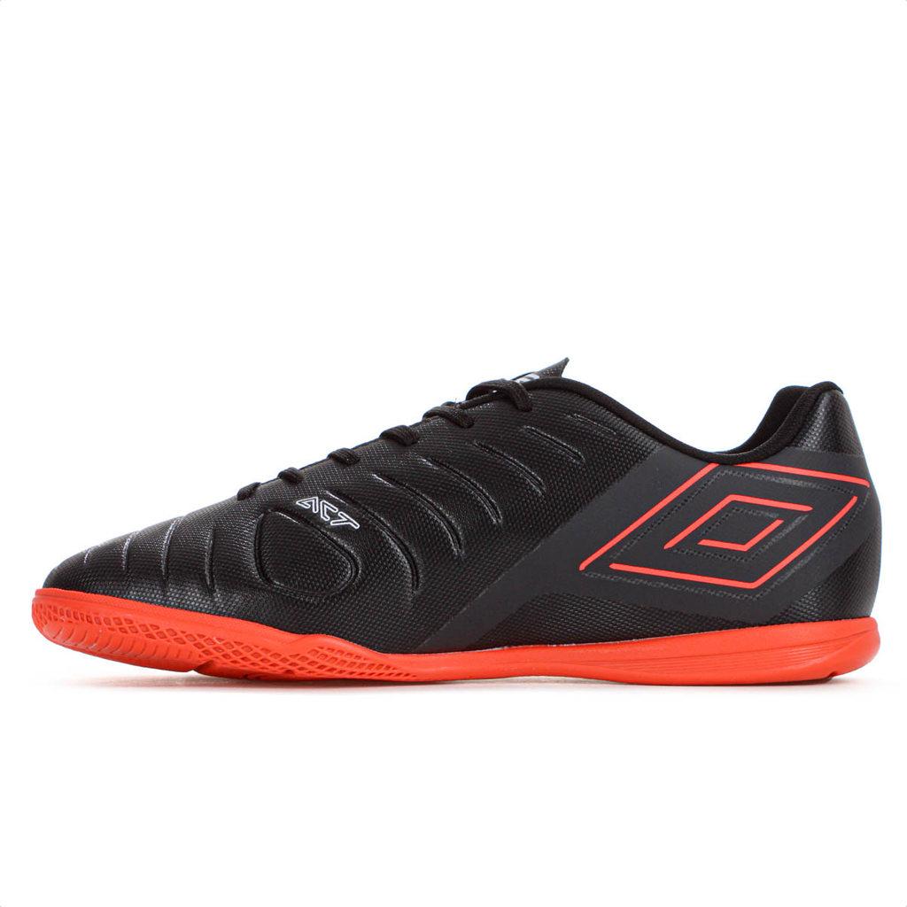 Chuteira Umbro Futsal Fifty Vi League Preto Coral E Branco - Masculino