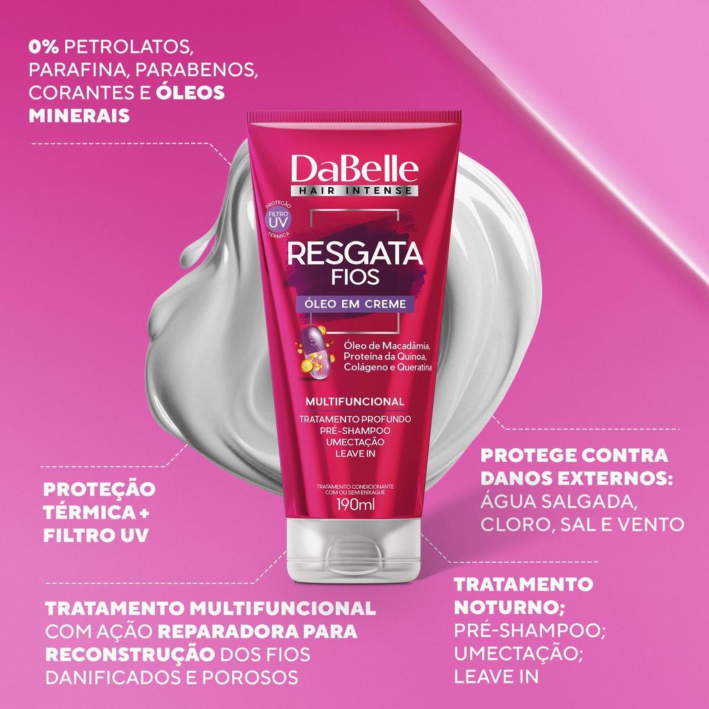 Kit Reconstrução Óleo E Creme E Queratina Líquida - Dabelle Hair