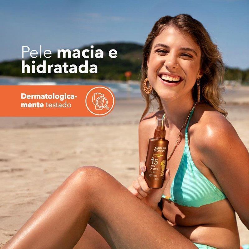 Bronzeador Corporal Em Óleo Cenoura Bronze Spray Fps15 110ml