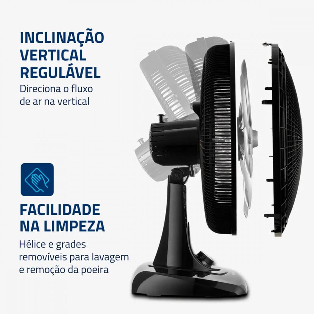 Ventilador De Mesa Mondial 40cm Super Power 220V 140W Preto